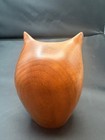 Vintage Made in Oregon Myrtlewood MCM Wood Owl Golden Eyes — photo 5