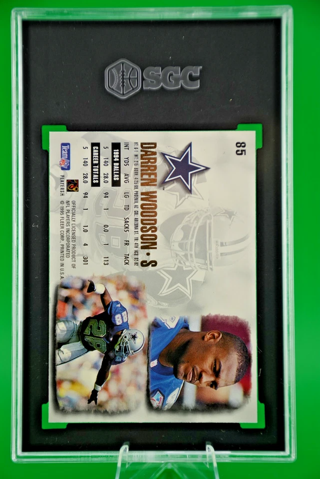 1995 Fleer Ultra Darren Woodson #85 Dallas Cowboys SGC9 MINT - Image 2 of 2