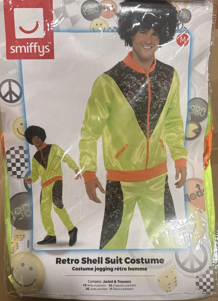 Disfraz de Traje Smiffys Retro Shell, Para Hombre, Verde Neón, M - Talla 38-40 Foto 2 de 3