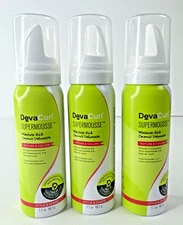 DevaCurl 3 Pack Super Mousse Travel Size Coconut Texture & Volume 1.7 oz Bottles