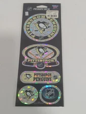 PITTSBURGH PENGUINS OFFICIAL 10.5" X 4" PRISMATIC DECAL SET NEW FREE SHIPPING