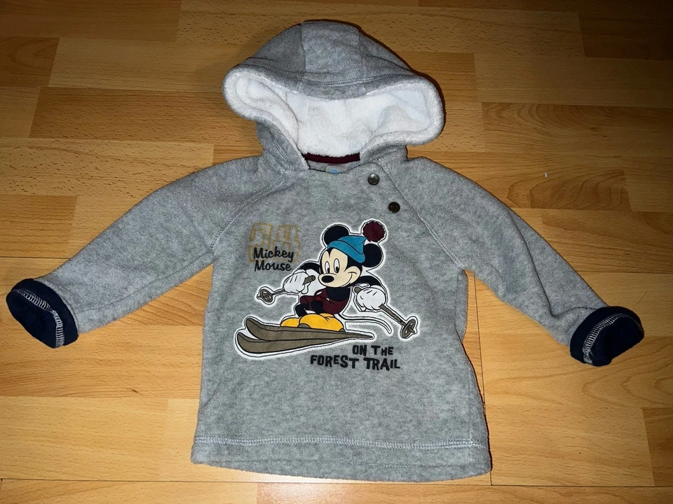 Baby Fleece Pullover - Disney - Mickey Mouse - Größe 74