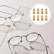 100Pcs Eyeglass Repair Screws Flat Head for Nose Pads and Frames
