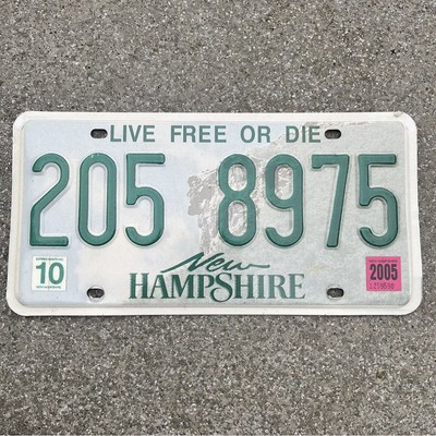 Original US Auto Kennzeichen Nummernschild USA   New Hampshire 