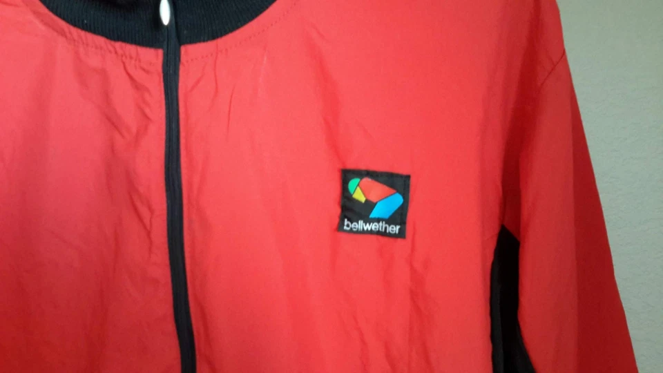 Vintage Bellwether Half Zip Jacket Unisex Medium Cycling Windbreaker USA 90s - Image 3 of 4