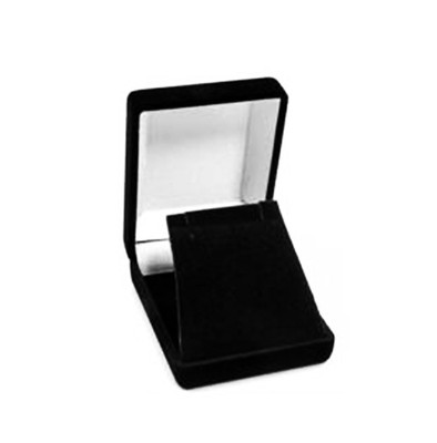 12 PCS CLASSIC VELOUR PENDANT/EARRING BOX, BLACK  2 3/8'' X 3'' X 1 1/8''