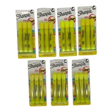Sharpie 36271 Accent Tank Highlighter Chisel Tip, Yellow 3 Count (Lot of 7)
