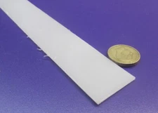 Hdpe White Bar 1/16" (.062") Thick x 1.25" Wide x 24" Long, 12 Pcs, 24 Ft Total