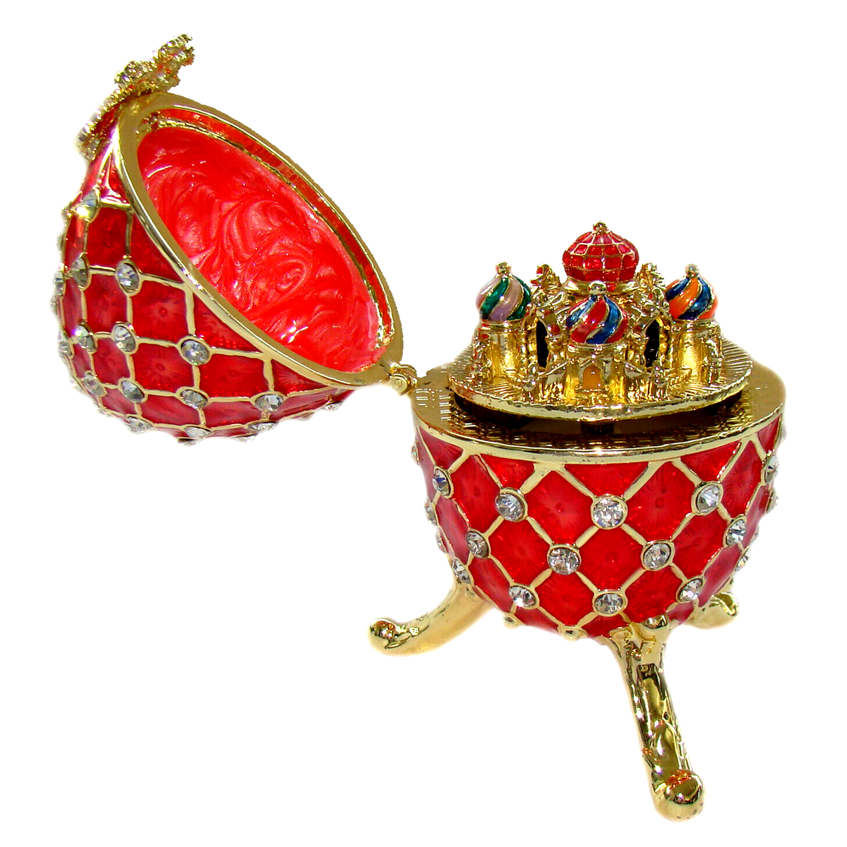 OEUF BOITE A musique Oeuf de serpent Copie L'oeuf Faberge Oeuf boite a musique EUR 166,49 - FR