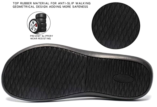 LLSOARSS Plantar Fasciitis Feet Sandal w/Arch Support Black Se 9 Orthotic Sandal - Picture 5 of 15