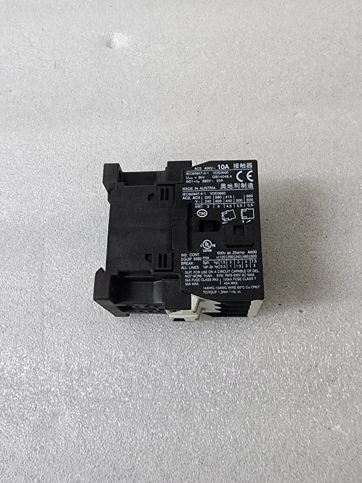 BENEDIKT & JAGER K3-10NA00-40 MAGNETIC CONTACTOR 10A COIL VOLTAGE 220-264V - Image 3 of 4