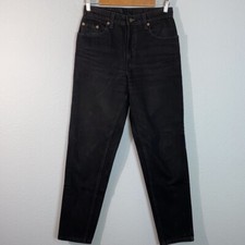 Vintage Women's Levi's 550 Jeans Black 9M 9 Medium Relaxed Fit Tapered Leg High