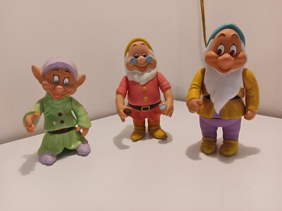 Lot Of 3 Vintage Walt Disney Snow White's Seven Dwarfs Arms and Waist Move