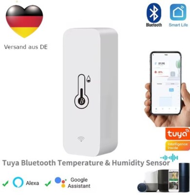2x Tuya Smart Temperatur & Luftfeuchtigkeitssensor (BLE) für Alexa/Google etc.