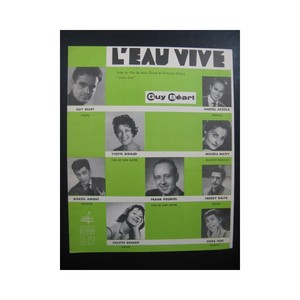 L Eau Vive Guy Beart 1958 Partition Sheet Music Score Ebay