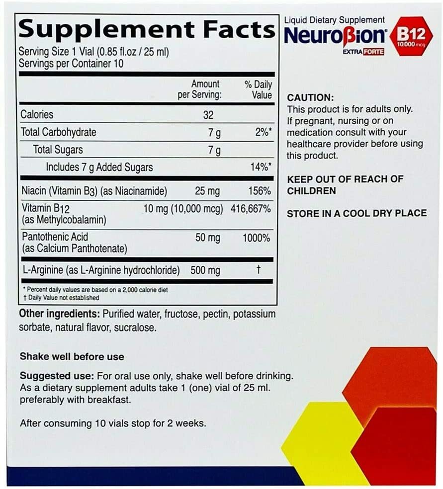 neurobion b12 injection price Neurobion Extra Forte B12 10,000 mcg Vials Extreme Powerful B12 10 Vials