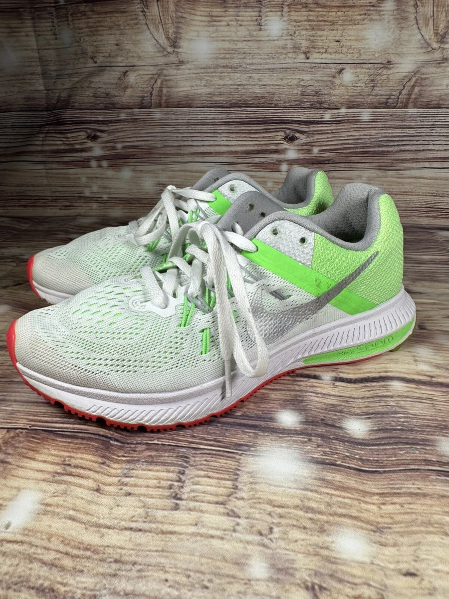 Nike Womens Zoom Winflo 2 White/Green Running Training Shoes Sz 6.5 | eBay