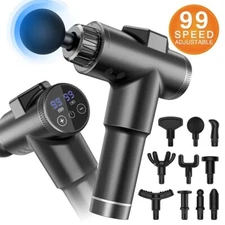 Upgraded 99 Adjustable Speeds Muscle Massage Gun, Portable Handheld Professional