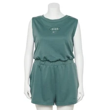 Plus Size Nike Sportswear Varsity Romper, Women's Green Sz-2X