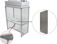 110V Double Station Dust Free Room Workshop Laminar Flow Hood Bench HEPA Filter 