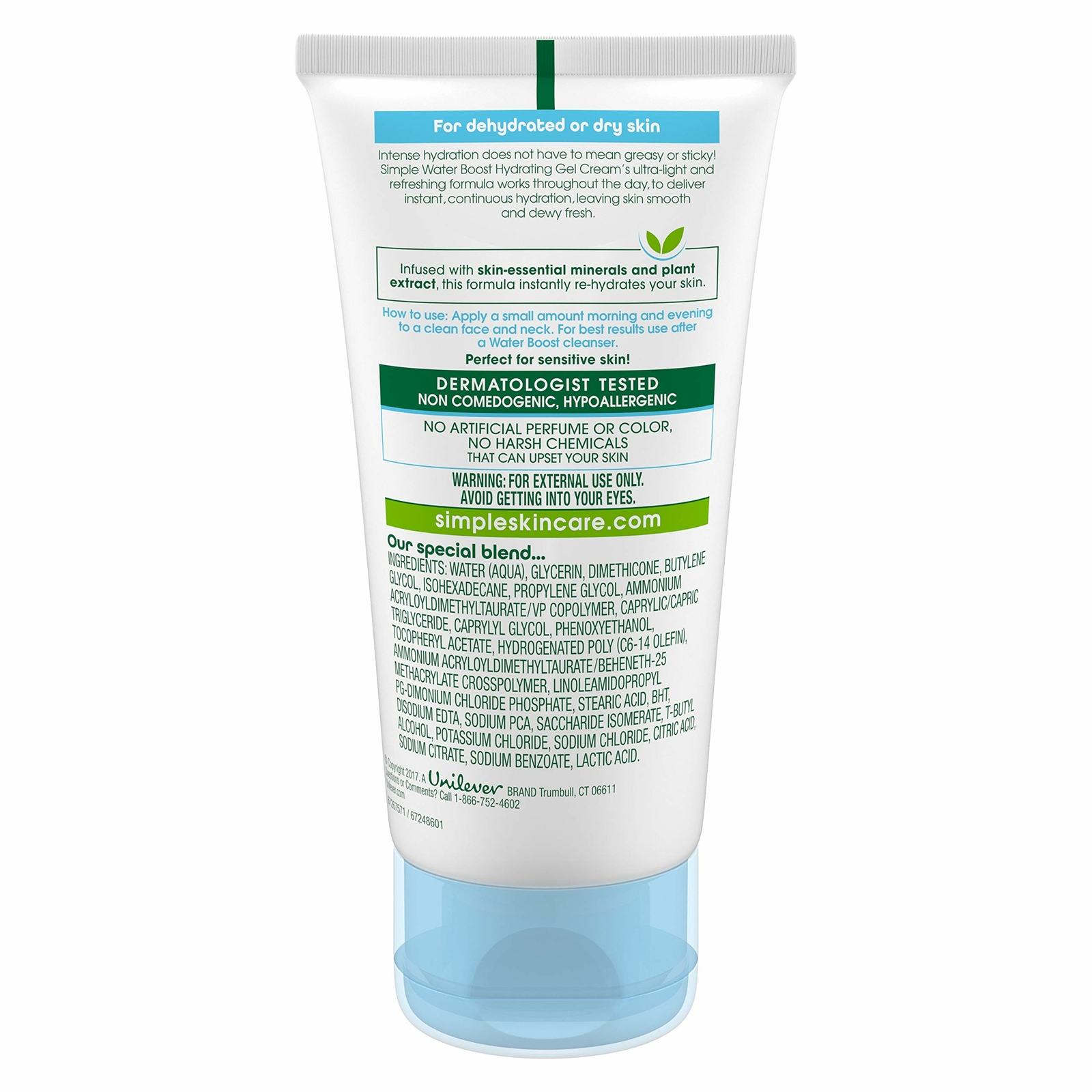 simple water boost hydrating gel cream face moisturizer