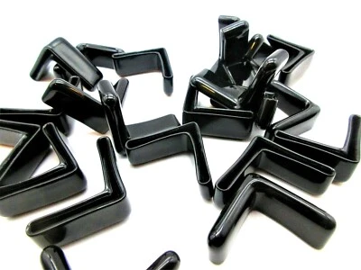 ALLTRADE SUPPLY INC 1 1/4" x 1 1/4" PVC Angle Iron End Caps Black Push On Cover Fits 1/8" Steel-USA