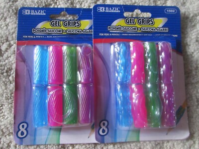 BAZIC Pencil Grip Soft Gel Pen Grip, Ergonomic Training Gripper for Righties