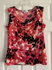 Jones Studio Separates Women's Pink Red Black Sleeveless Tank Camisole Size L