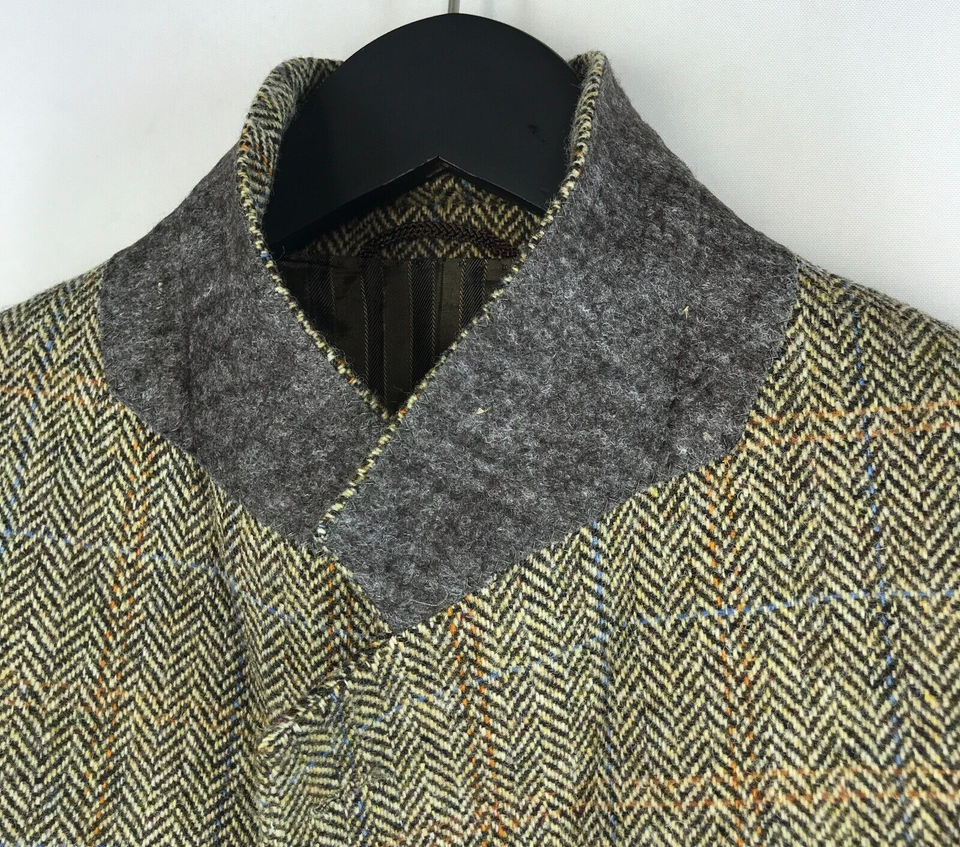Men's Harris Tweed Barutti Wool Sport Coat Green Blazer Jacket Size 56