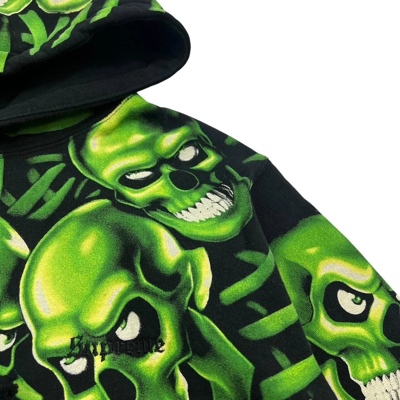 Felpa con cappuccio Supreme Green Skull Pile Medium