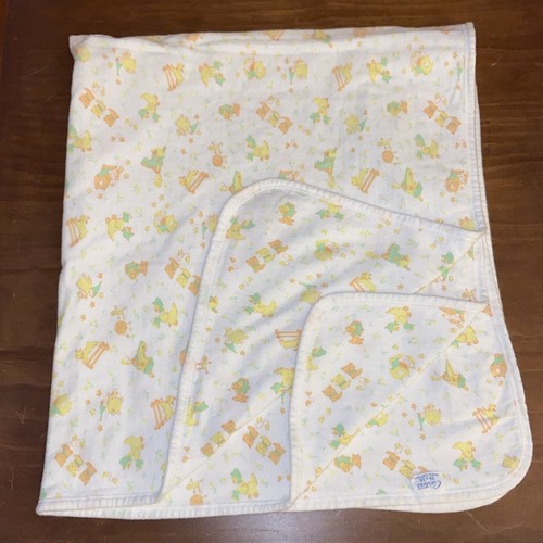 Carter's Cotton Baby Blanket Nursery Rhyme Print Vintage