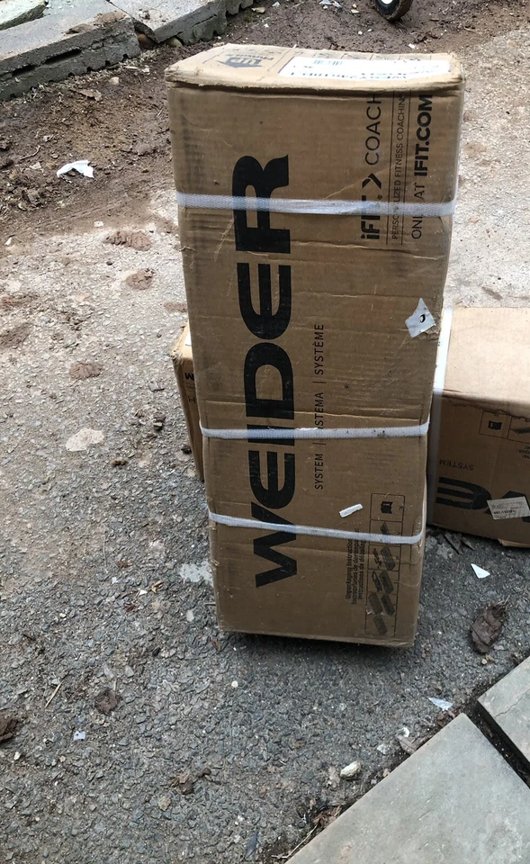 Gimnasio en casa Weider XRS 50 con 112 lb. Pila de pesas de vinilo Foto 2 de 4