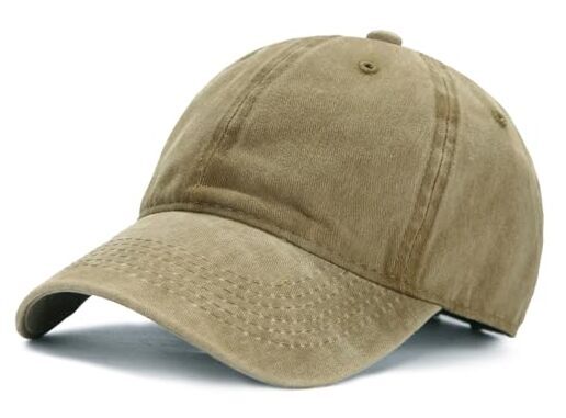 ☆HUMAN N CAT☆ Pound 2 Washed Vintage Ball Cap Khaki FFOUND Men Women Baseball Cap-Low Profile Adjustable Washed Cotton
