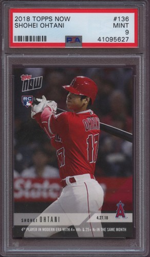2018 Topps Now 136 Shohei Ohtani PSA 9 Mint RC