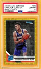 CAMERON JOHNSON 2019-2020 PANINI DONRUSS GOLD INFINITE #210 RC SSP #04/10 PSA 10