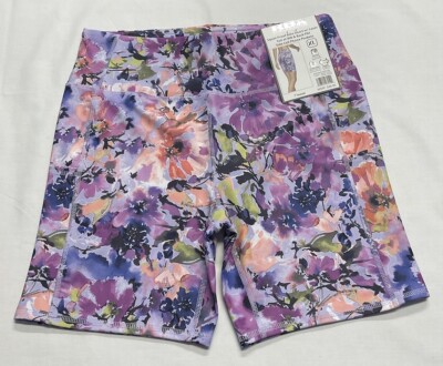 RBX (Size XL) Squat Proof Bike Short w/Side Cell Phone Pkts Multi Orchid NEW!