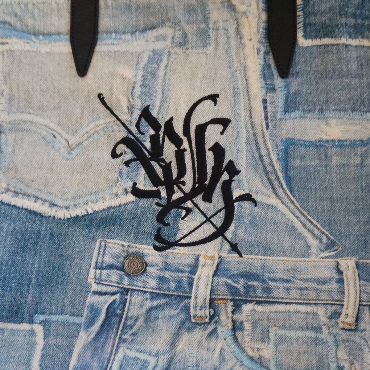 【送料&関税込】Dries Van Noten Printed Cotton Denim Tote Ba 🆕️ Authentic DRIES VAN NOTEN DENIM JEAN-Print Large