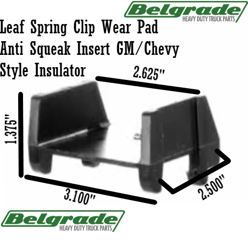 Leaf Spring Clip Wear Pad Anti Squeak Insert | eBay