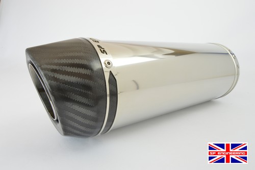 Kawasaki ZX10R Exhaust 2008-2010 SP Diabolus Stainless Stubby Carbon Outlet - Picture 4 of 8