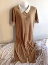 DAKA Vintage Knitted Shirt Dress Button Front M U.K. 12