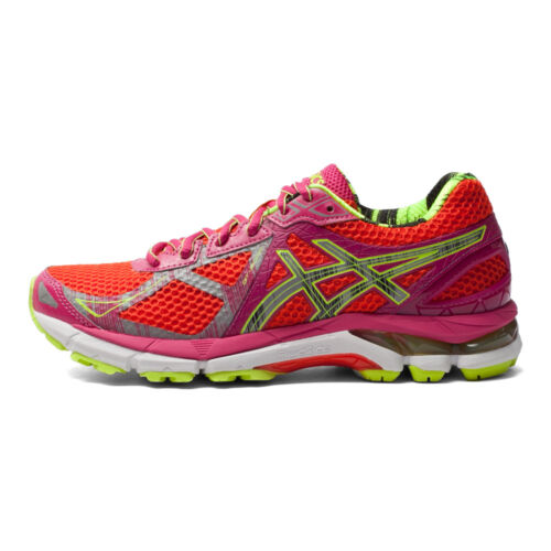 Asics Women's Shoe Red Orange GT-2000 3 Lite-Show Cherry Tomato Yellow 6.5 NEW - Picture 1 of 9