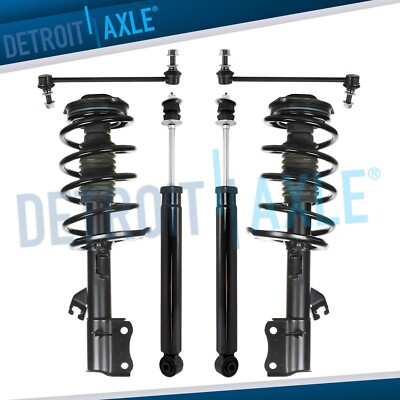 Front Struts & Coil Spring Rear Shocks Sway Bars Kit for 2014-2019 Nissan Sentra