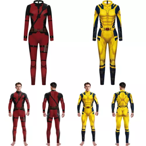 Niño Adulto Wolverine Mono Deadpool Body Disfraz Trajes Vestido Nuevo - Imagen 19 de 32