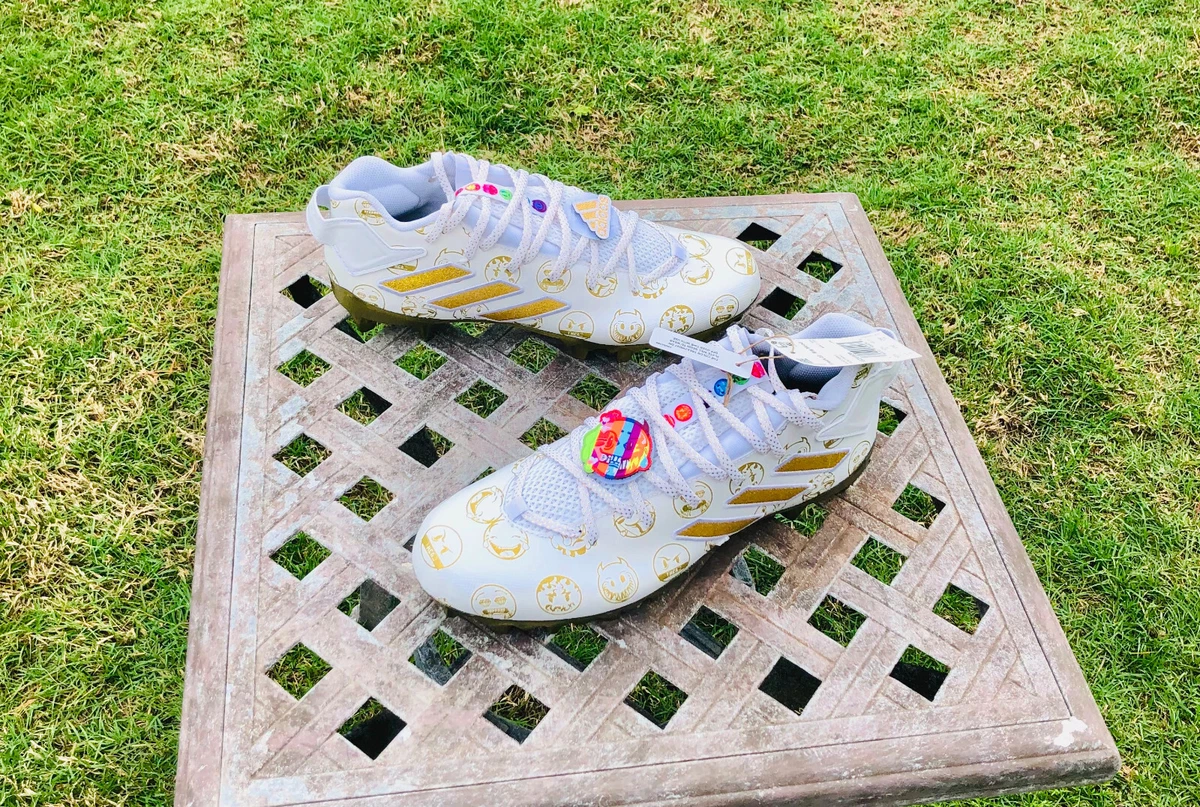 White adidas 2025 emoji cleats