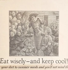 1925 Cream Of Wheat Eat Wisely Keep Cool Advertisement Cereal Pudding HM2E