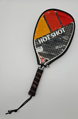 VINTAGE Genuine Spalding Racquetball Racket Hot Shot With Cover
