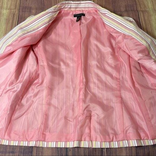 Apostrophe Striped Button Up Blazer Women's Sz 14 - Picture 9 of 12