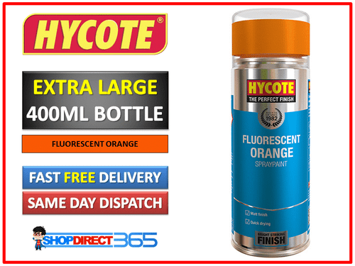 Hycote Fluorescent Bright Neon Spray Paint Aerosol Auto Car Hi Vis Metal Plastic - Picture 5 of 6