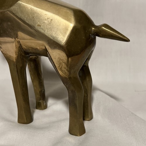 Dolbi Cashier Brass Bull Steer Antelope Sculpture - Picture 9 of 15