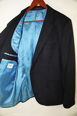 245 Armani Collezioni Navy Blue Polyester Blazer Jacket Size 44 R